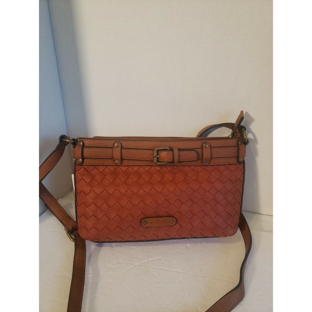 Simply Noelle Women's Handbag/Shoulder Bag Burgundy faux leather Bronze